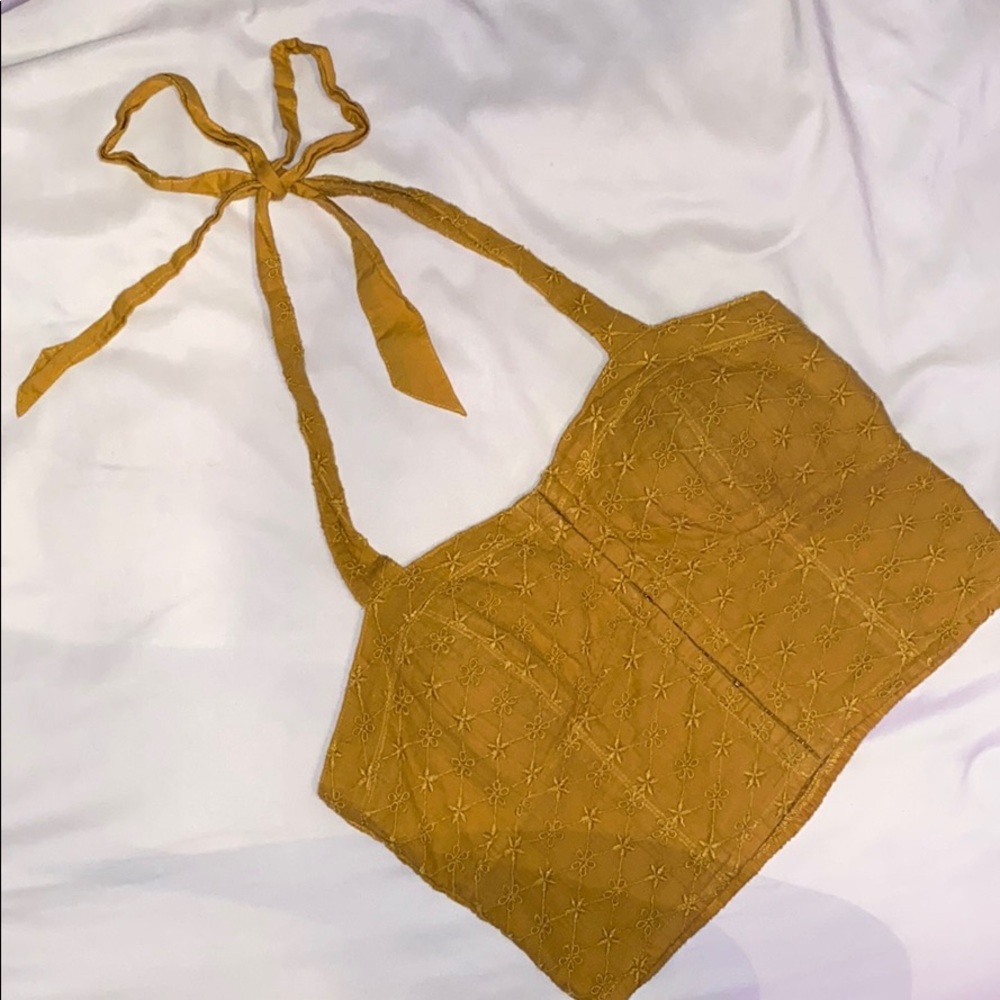 American Eagle Cropped Tie-Halter-Top
